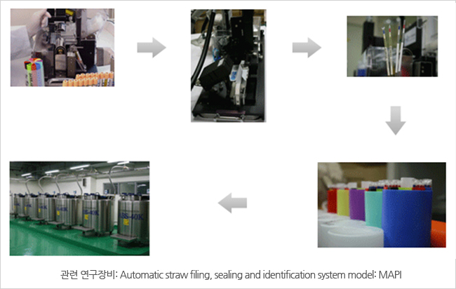 관련 연구장비:Automatic straw filing, sealing and identification system model:MAPI
